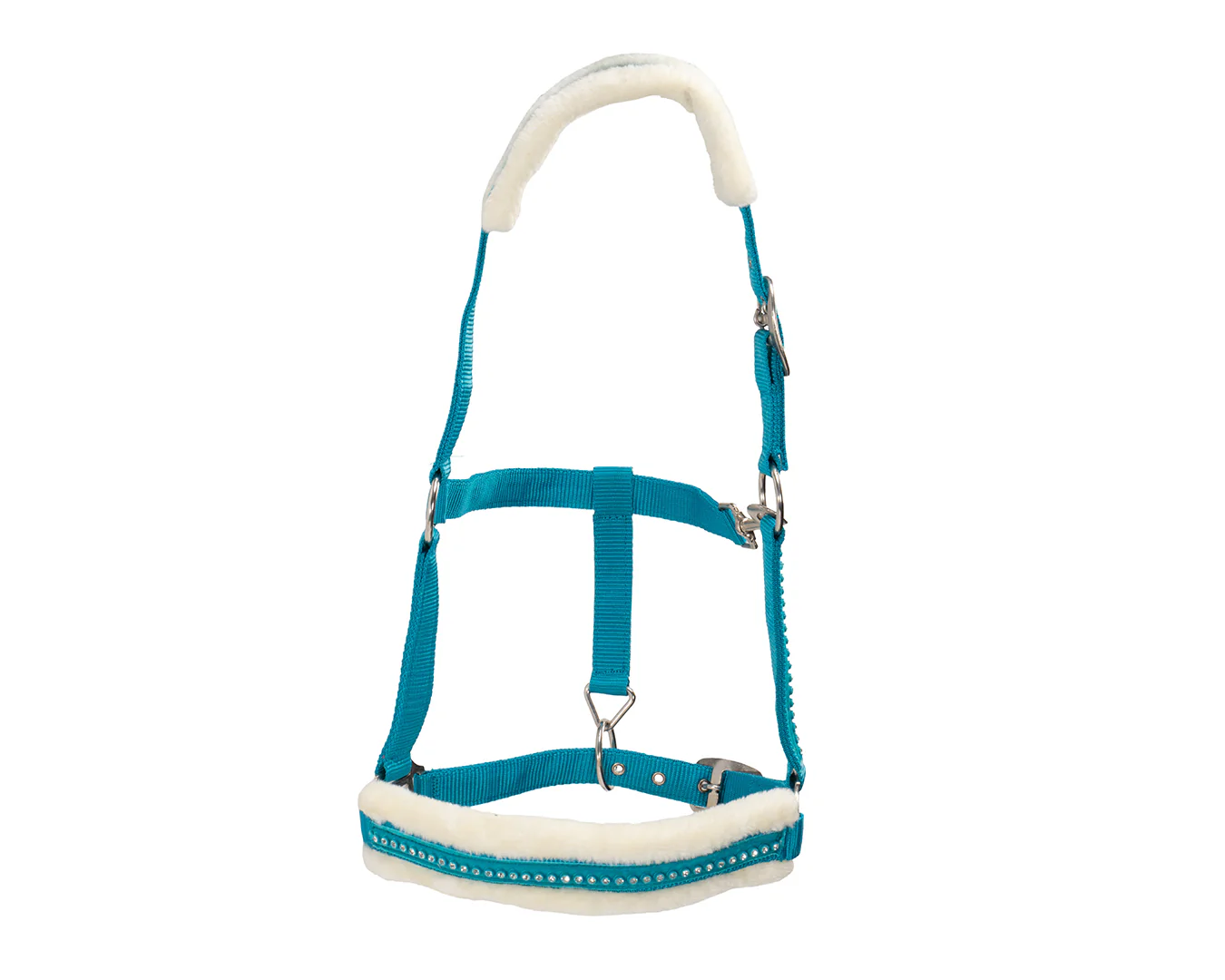 Rancher Crystal Velvet Mink Halter - Turquoise - Image 5