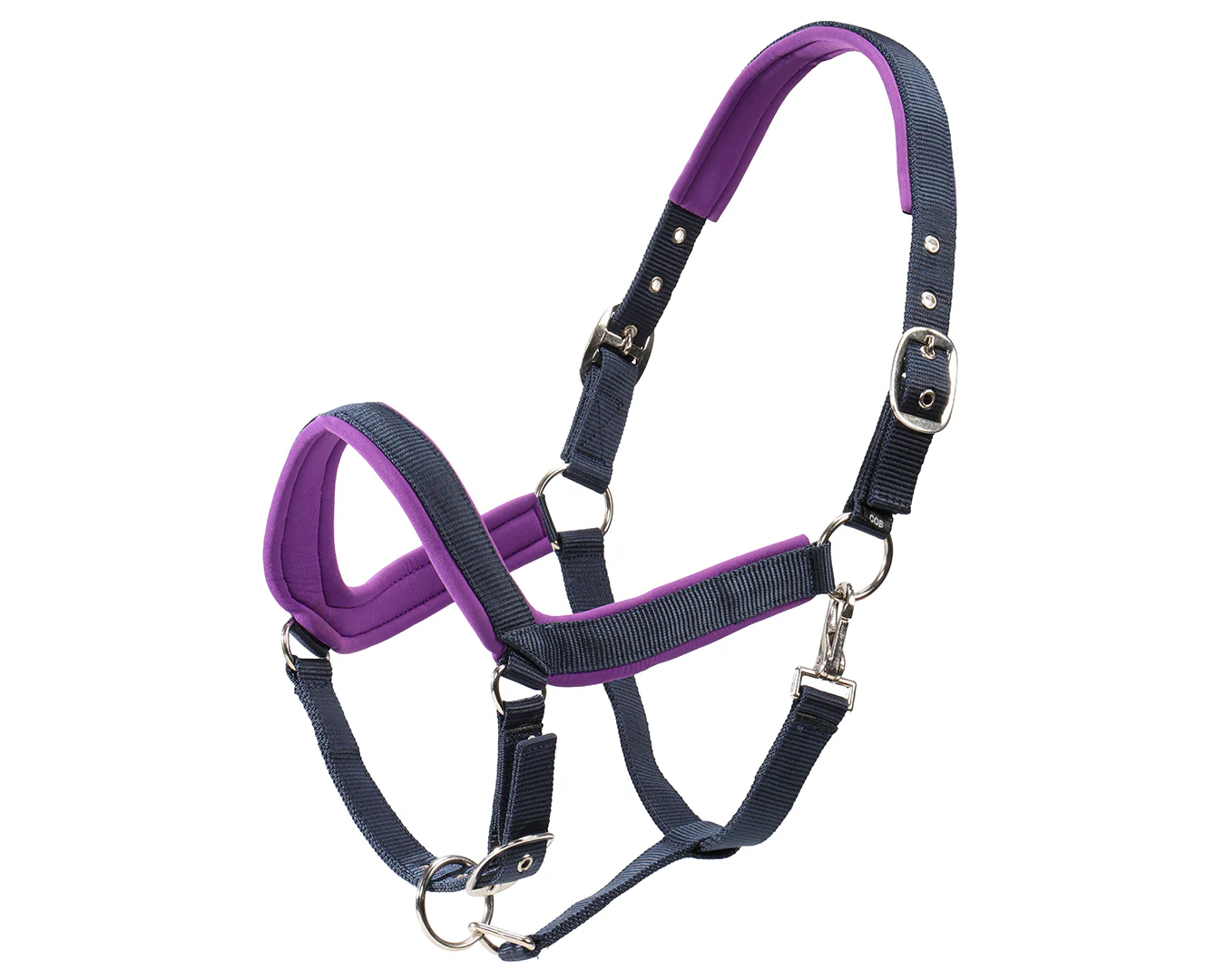 Rancher Neoprene Padded Halter - Navy & Purple