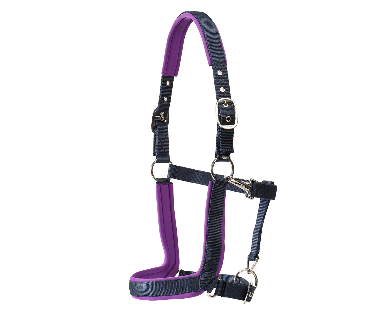 Rancher Neoprene Padded Halter - Navy & Purple - Image 4