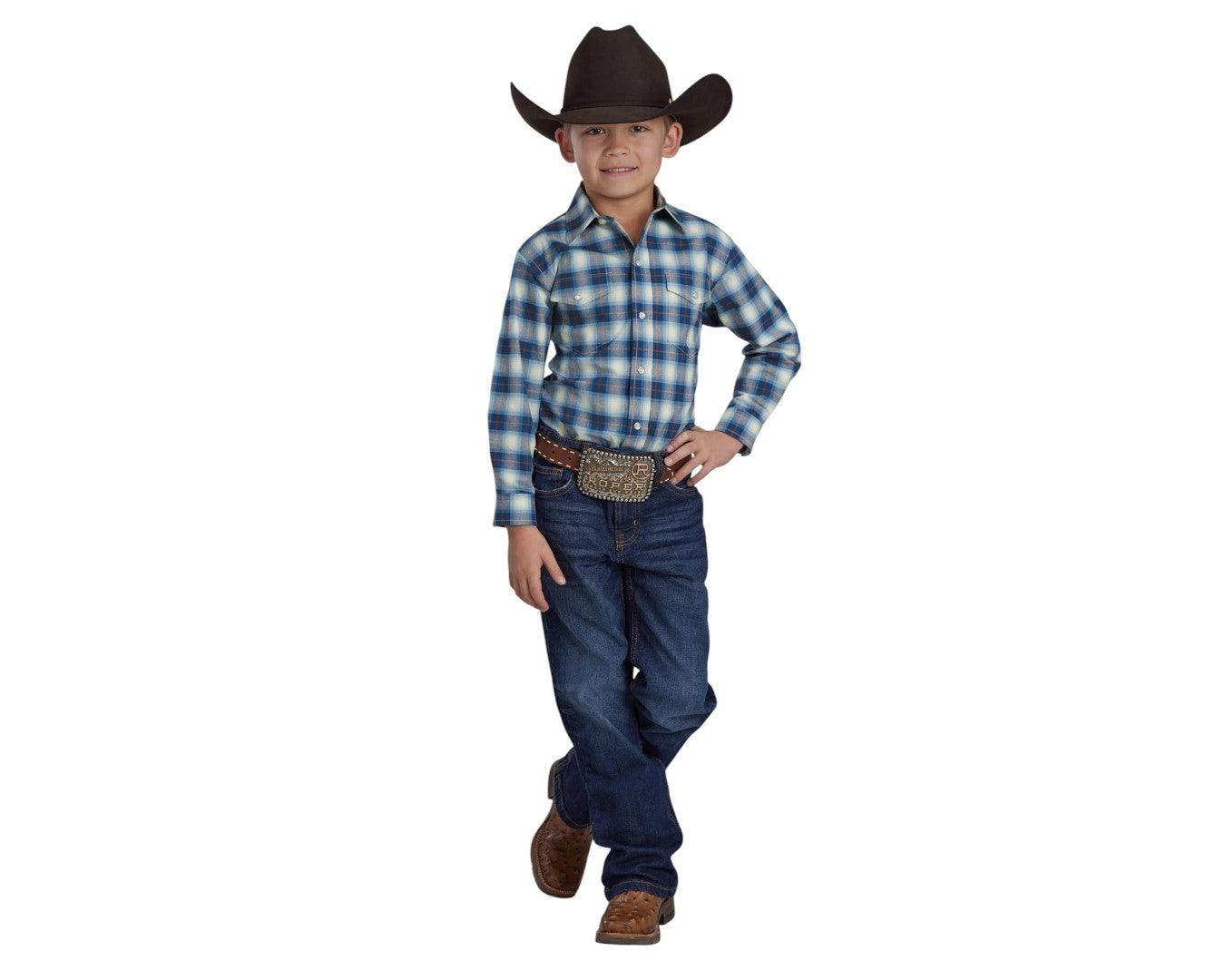 Roper Boys Amarillo Collection Plaid Shirt - Image 3