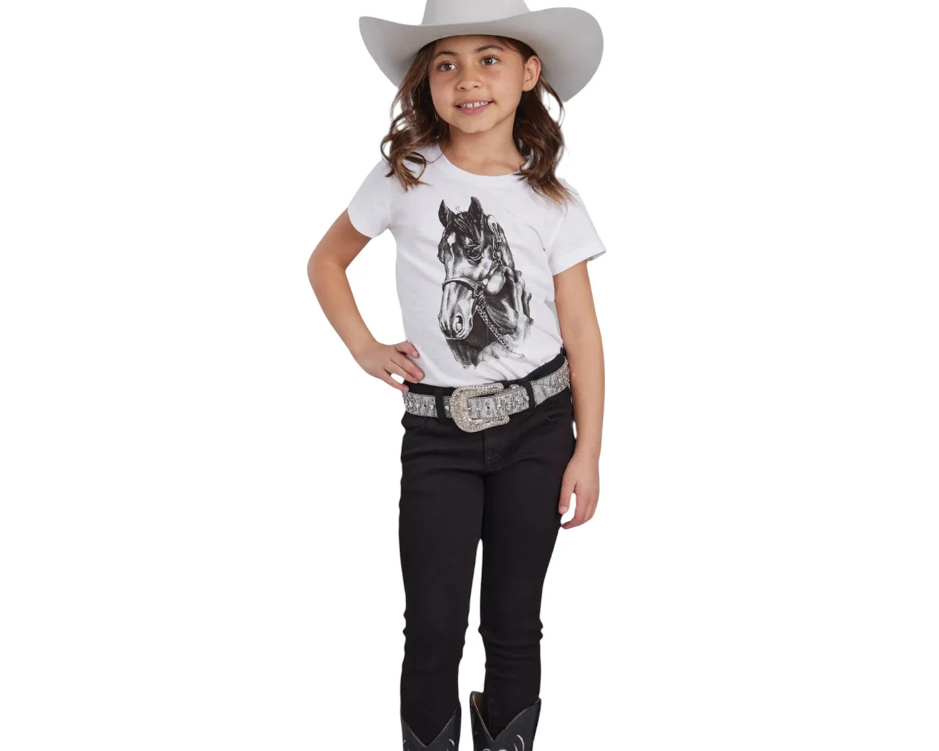 Roper Girls Five Star Horse Print Shirt - Image 2