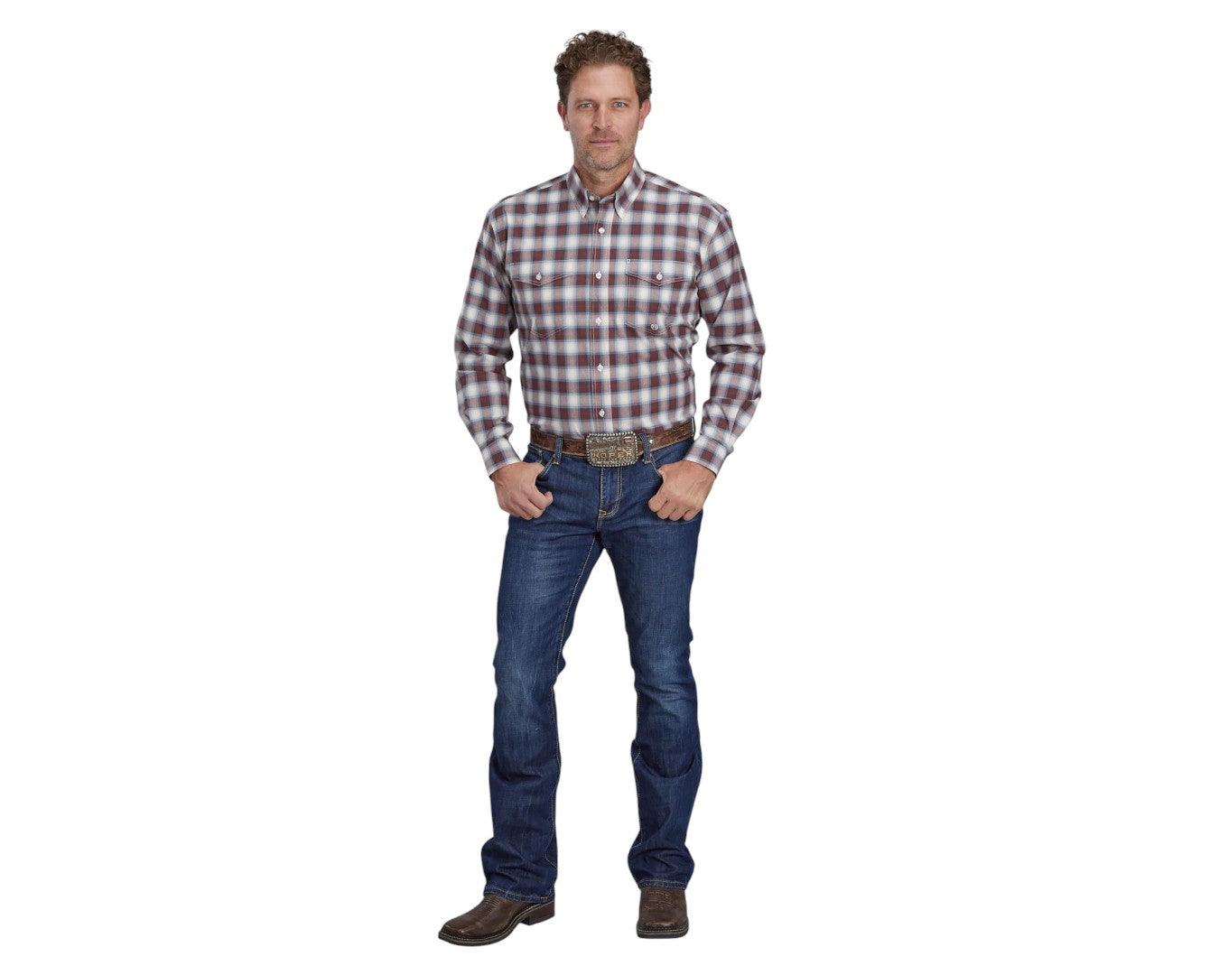 Roper Mens Amarillo Collection Plaid Shirt - Image 3