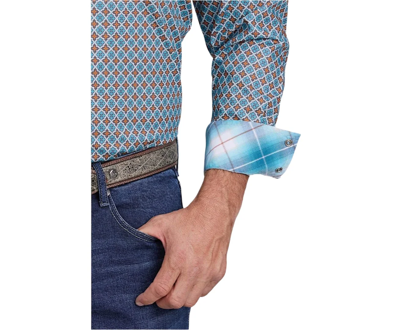 Roper Men's Amarillo Collection Print Shirt - Image 3