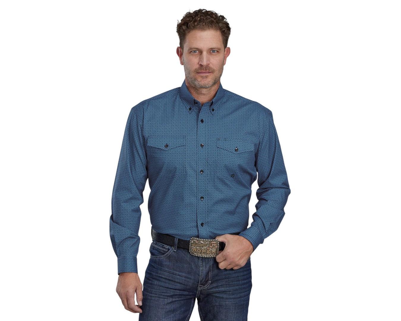 Roper Mens Amarillo Collection Print Shirt