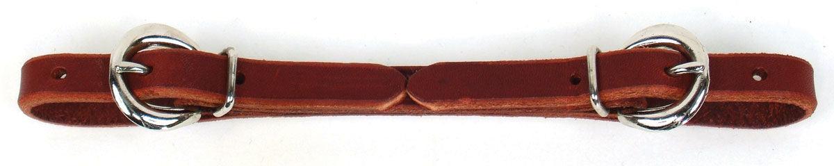 Professional's Choice Latigo Double Buckle Curb Strap Burgundy - 1/2"