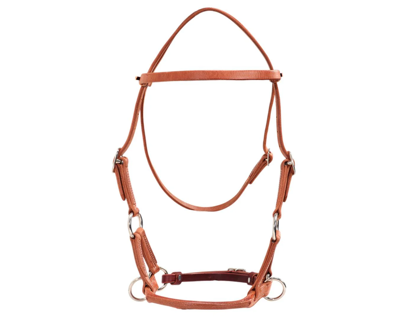 Professional's Choice Round Leather Noseband with Headstall Side Pull - Image 4