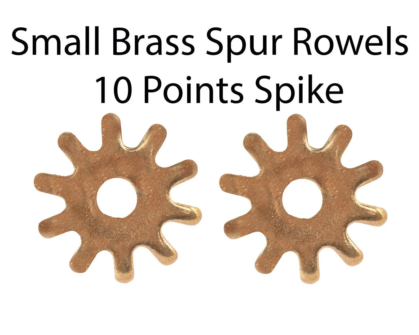 Small Brass Spur Rowels | 10 Points Spike - Image 2