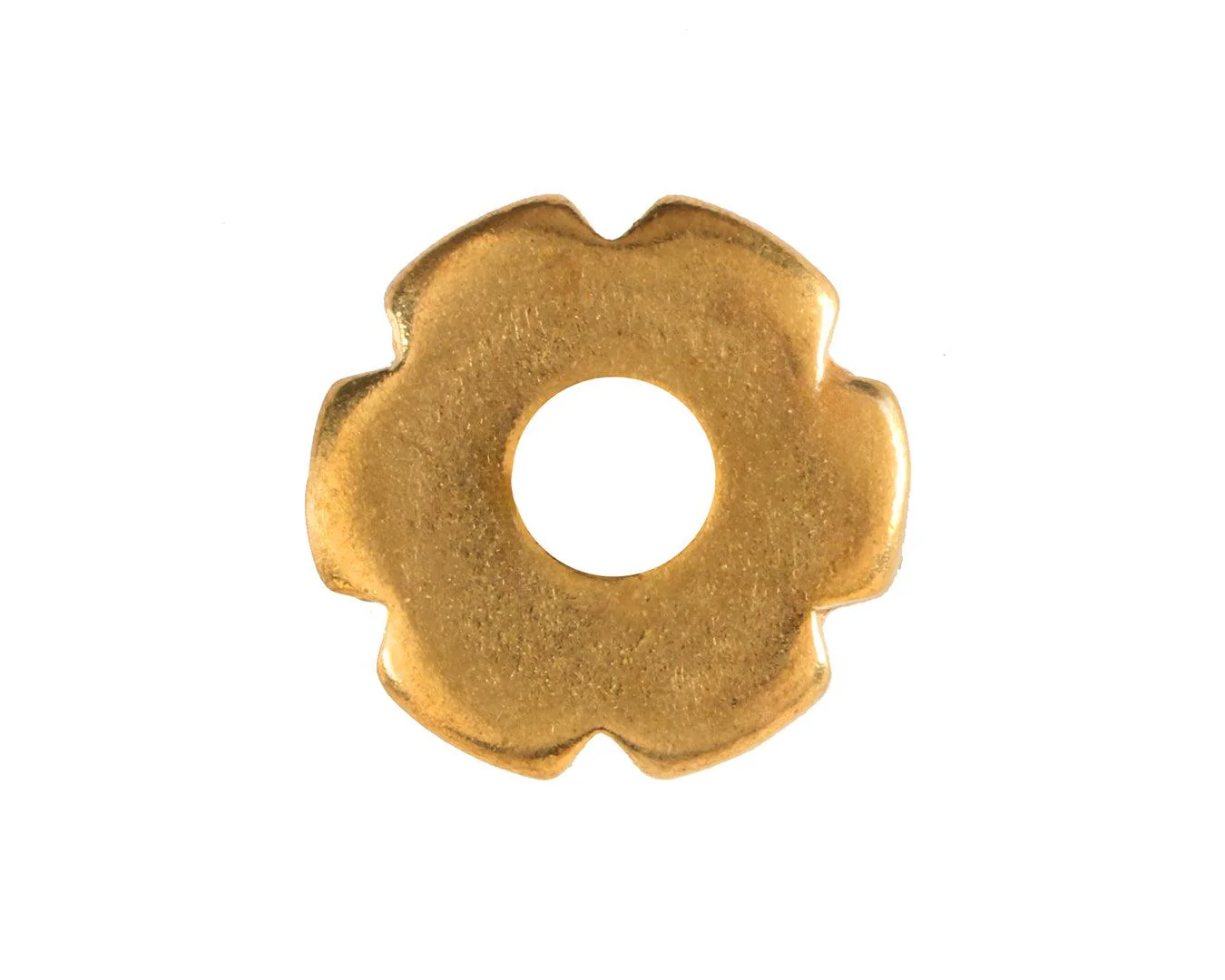 Small Brass Spur Rowels |  6 Points Rounded Ends