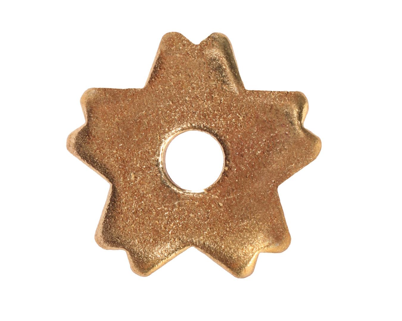 Small Brass Spur Rowels | 5 Point Split Ends