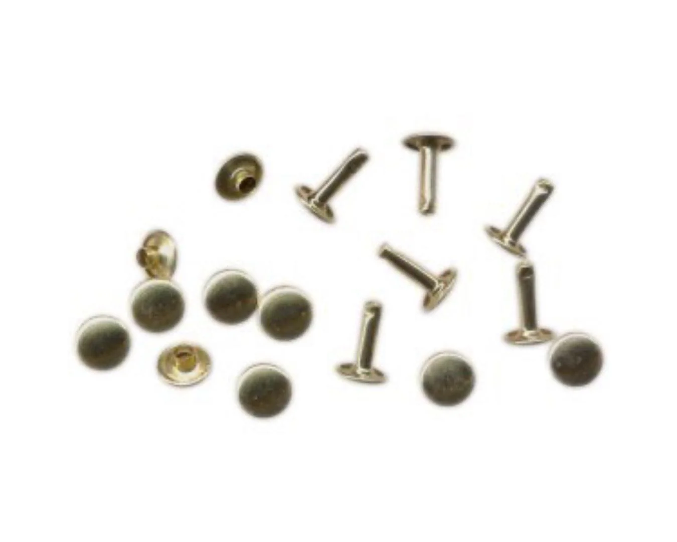 STC Brass Plated Two Piece Rivets - S/7mm