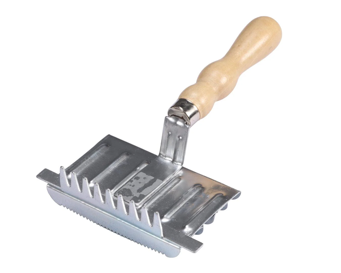 Steel Curry and Mane Comb with Wooden Handle