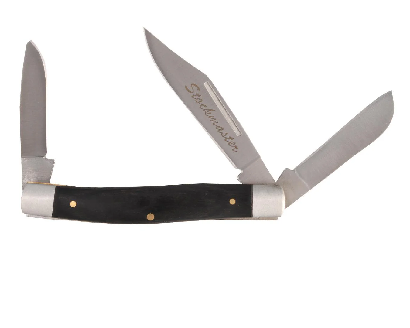 StockMaster Three Blade Stock Knife - 4" with Nylon Pouch