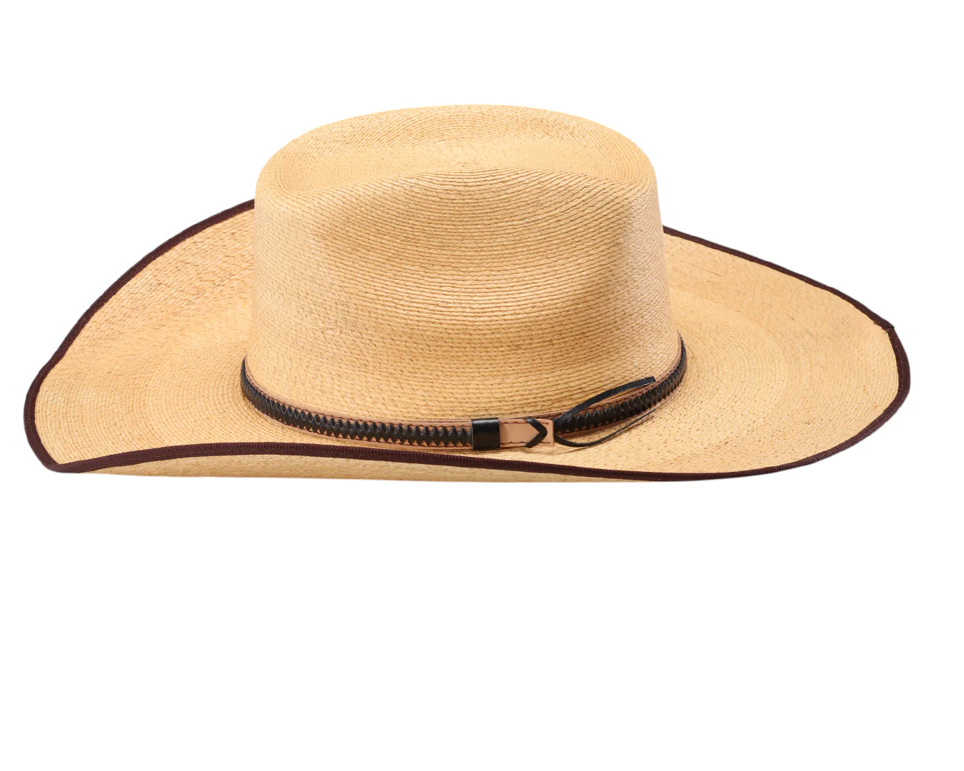 Sunbody Boxtop Mexican Palm Straw Hat with Bound Edge - Image 2