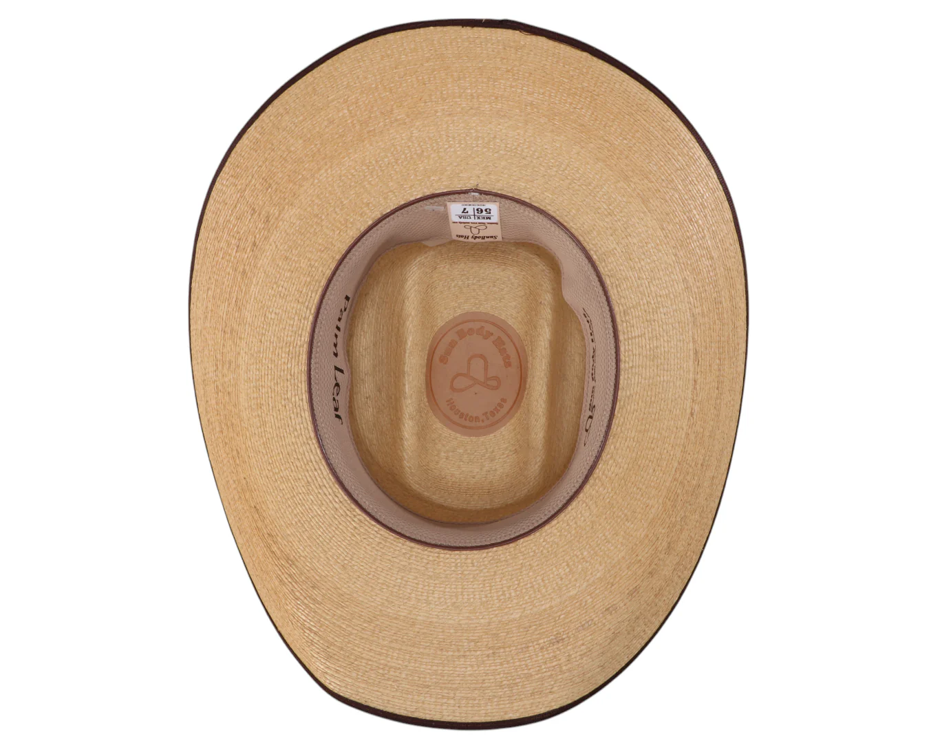 Sunbody Boxtop Mexican Palm Straw Hat with Bound Edge - Image 3