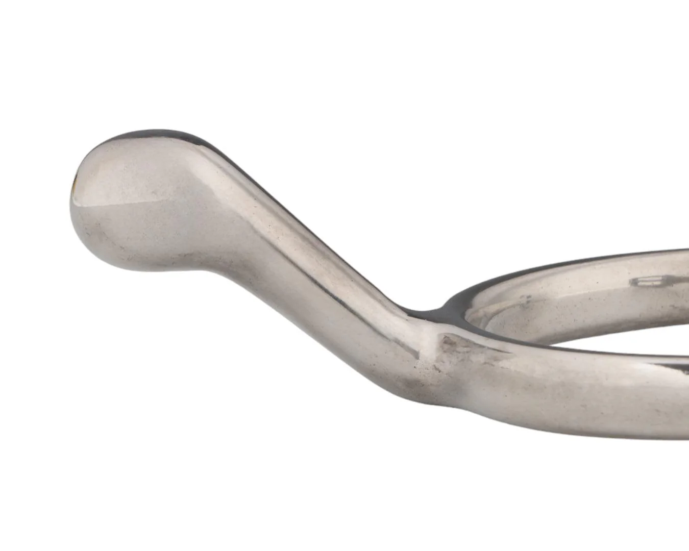 Swan Neck Dressage Spurs w/Plain Knob - Image 2