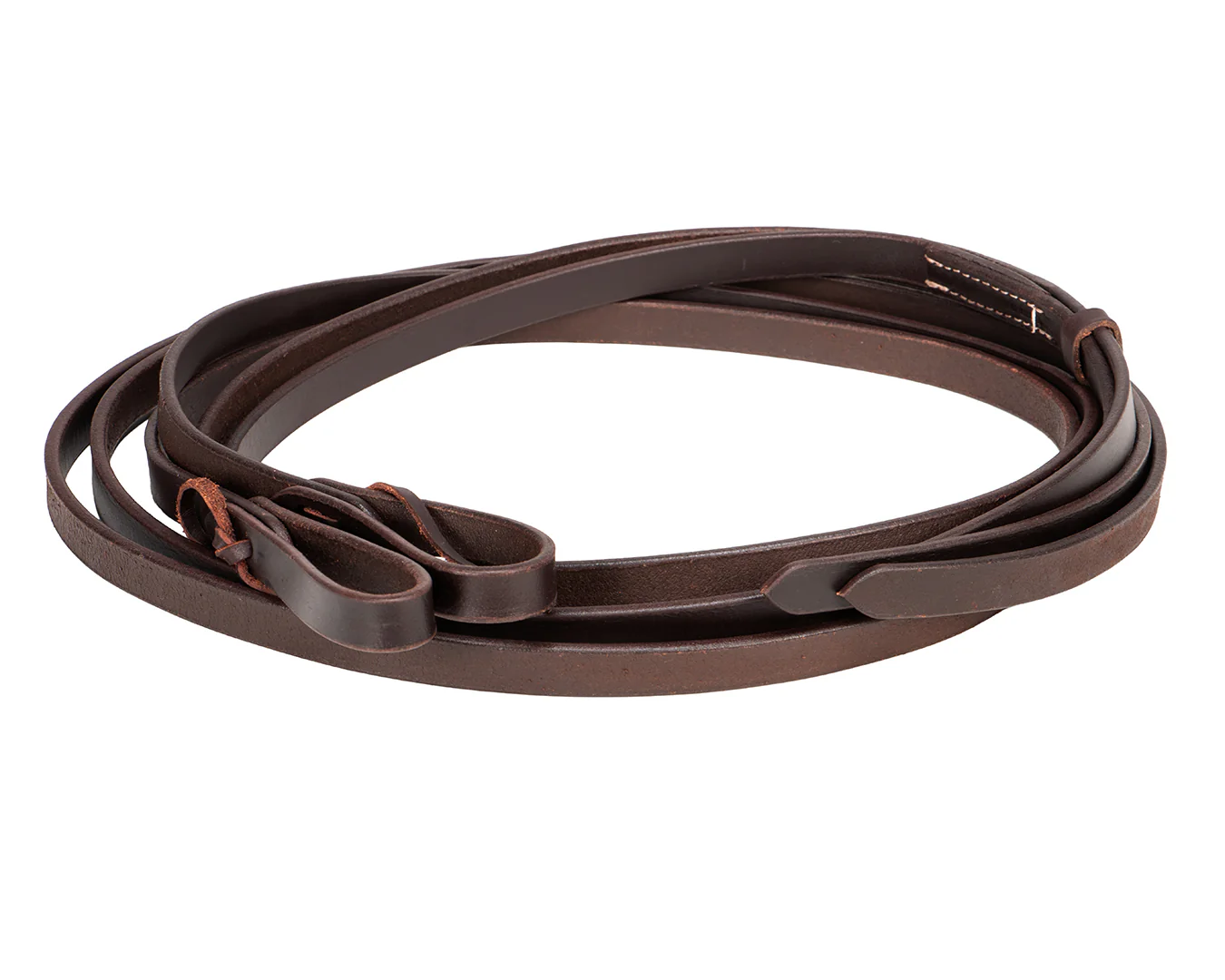 Texas-Tack Oiled Pull-Up Split Reins 8' Tan - Image 4