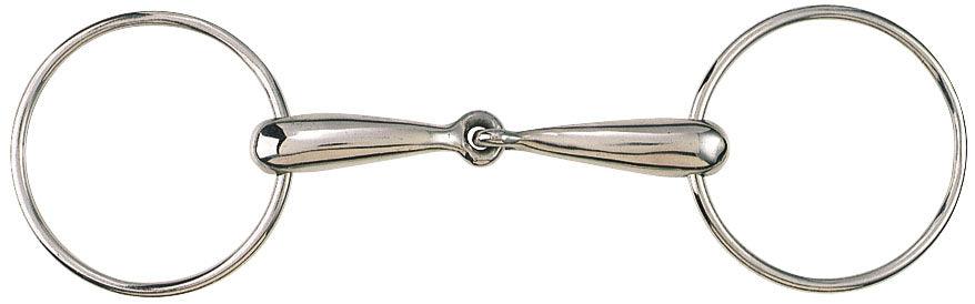 STC Thick Hollow Loose Ring Snaffle Bit with 90mm Rings