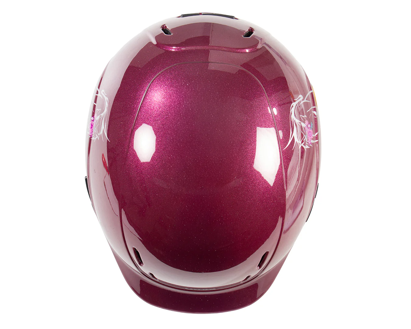 Uvex Kidoxx Riding Helmet - Flower Shiny Burgundy - Image 6