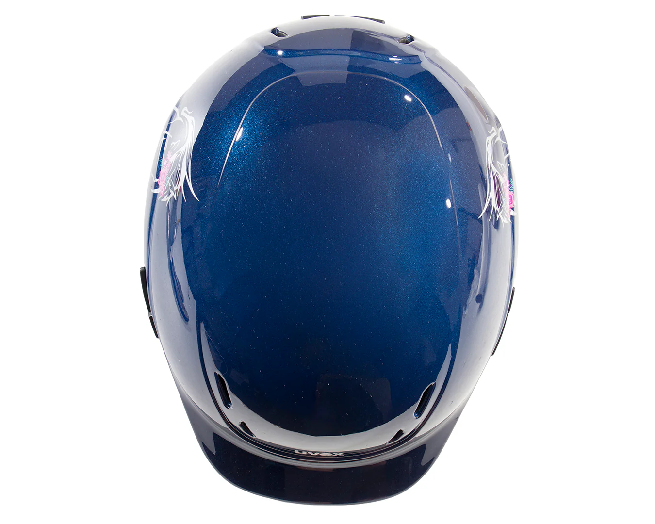 Uvex Kidoxx Riding Helmet - Flower Shiny Navy - Image 6