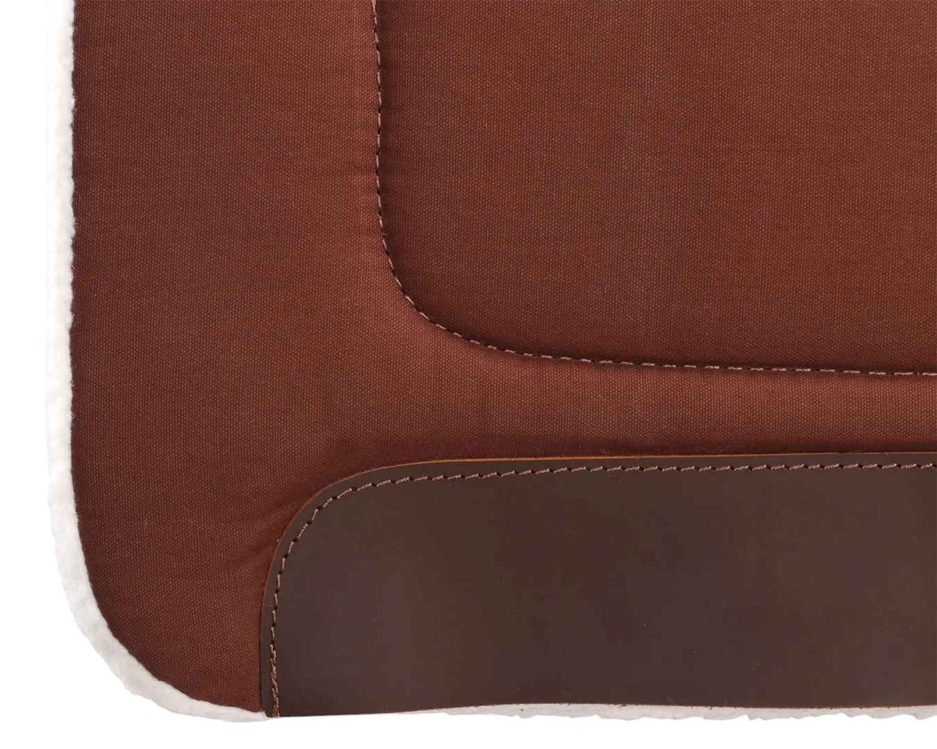 Weaver All Purpose Contoured Saddle Pad with Merino Fleece - Brown - Image 3