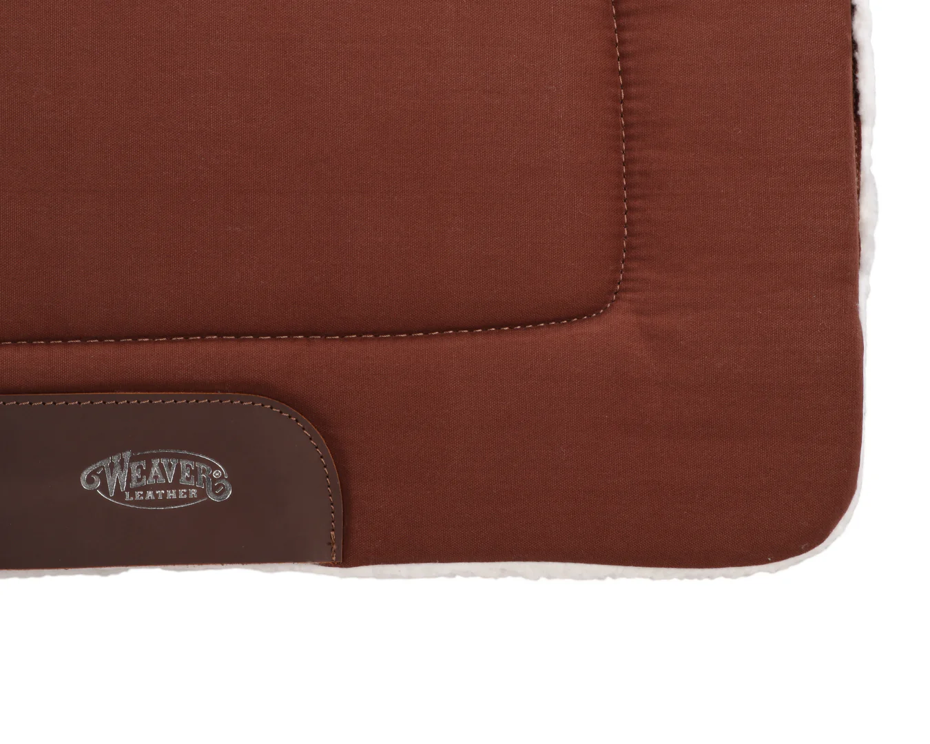 Weaver All Purpose Contoured Saddle Pad with Merino Fleece - Brown - Image 4