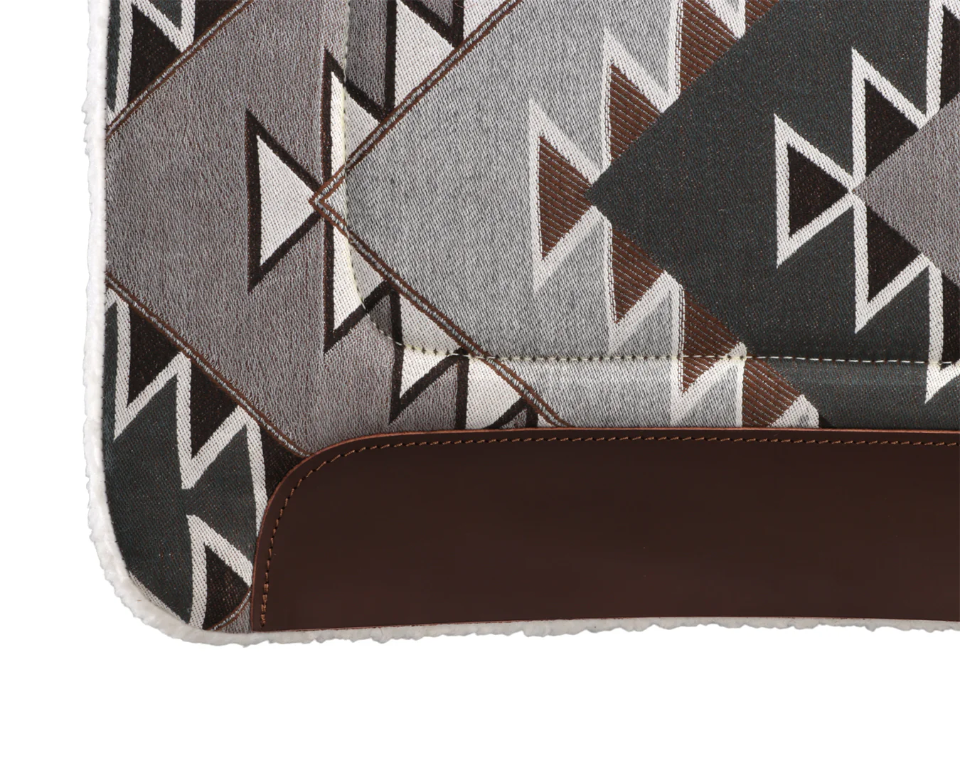 Weaver All Purpose Contoured Saddle Pad with Merino Fleece - Grey Aztec - Image 4