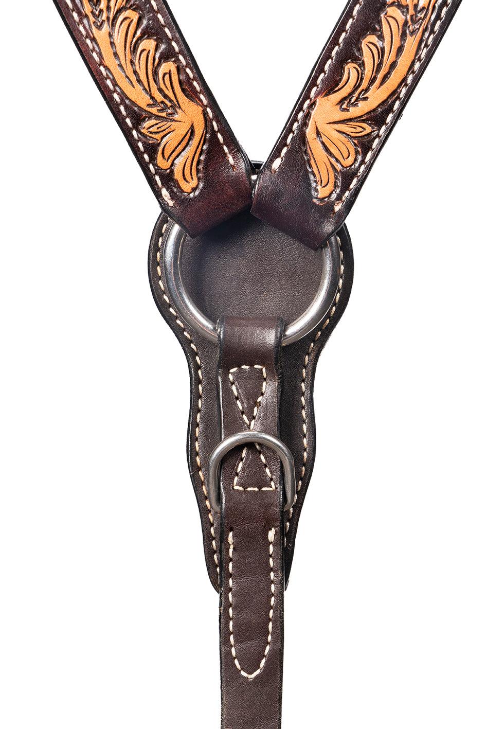 Weaver Cross Turquoise Beaded 1 1/4" Straight Breastcollar - Image 5