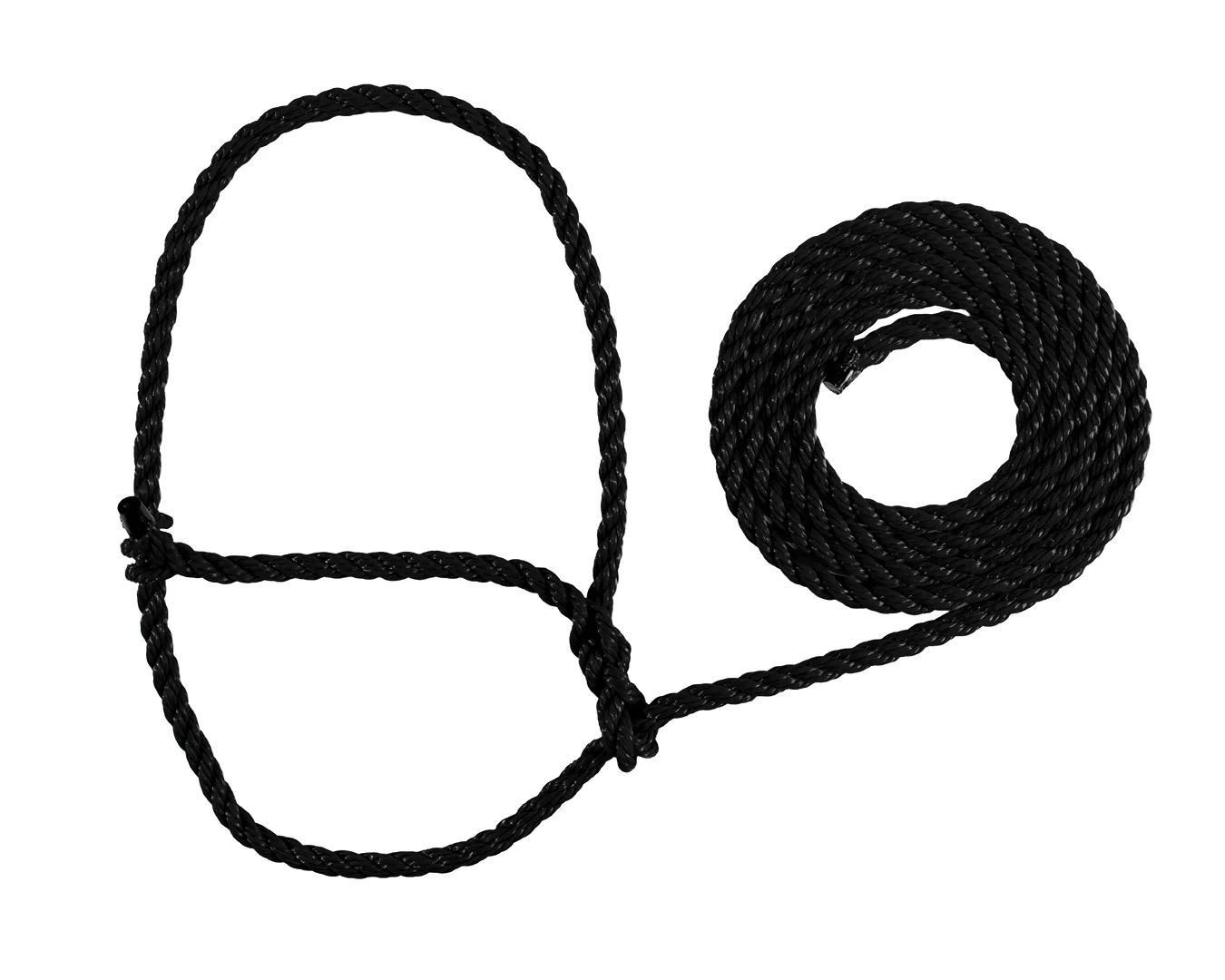 Weaver Poly Rope Cattle Halter w/Lead - Black - Image 3
